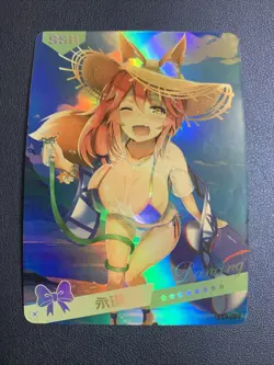 Tamamo Fate FGO Grand Hot Holo 11 Swimsuit Goddess Waifu Card Girl Doujin Anime - Image 1