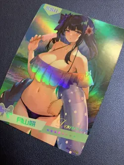 Raiden Shogun Genshin Hot Holo 12 Swimsuit Goddess Waifu Card Girl Doujin Anime - Image 3
