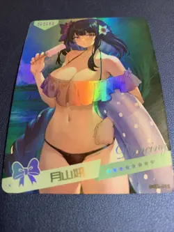 Raiden Shogun Genshin Hot Holo 12 Swimsuit Goddess Waifu Card Girl Doujin Anime - Image 5