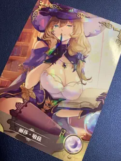 Lisa Minci Genshin Impact Foil Holo Doujin Goddess CCG TCG Anime Waifu Card Gir - Image 3