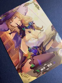 Lisa Minci Genshin Impact Foil Holo Doujin Goddess CCG TCG Anime Waifu Card Gir - Image 4