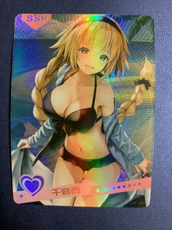 Jeanne D’Arc Fate FGO Holo SSP 1 Swimsuit Goddess Waifu Card Girl Doujin Anime - Image 1