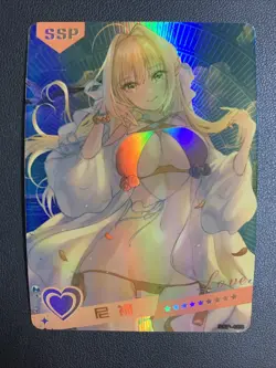 Nero Claudius Fate FGO Holo SSP 8 Swimsuit Goddess Waifu Card Girl Doujin Anime - Image 1