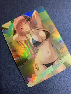 Nino Nakano Quintuplets Holo SSR 9 Swimsuit Goddess Waifu Card Girl Doujin Anime - Image 4