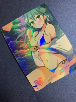Sanae Kochiya Touhou Holo SSP 7 Swimsuit Goddess Waifu Card Girl Doujin Anime - Image 4