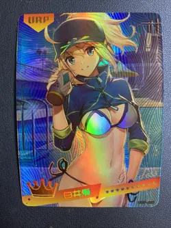 Mysterious Heroine X Holo URP Hot Swimsuit Goddess Waifu Card Girl Doujin Anime - Image 1