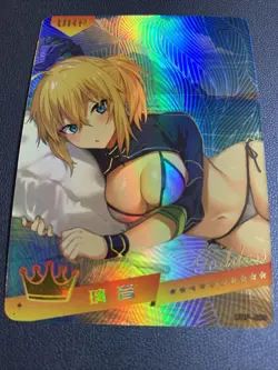 Saber Artoria Fate FGO Holo URP 9 Swimsuit Goddess Waifu Card Girl Doujin Anime - Image 5