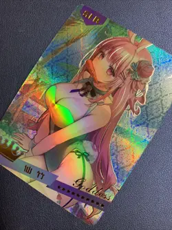 Bunny Girl Cute Hot Holo SLR 7 Swimsuit Goddess Waifu Card Girl Doujin Anime - Image 3