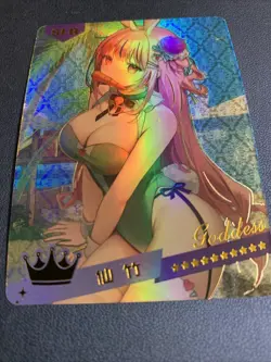 Bunny Girl Cute Hot Holo SLR 7 Swimsuit Goddess Waifu Card Girl Doujin Anime - Image 5