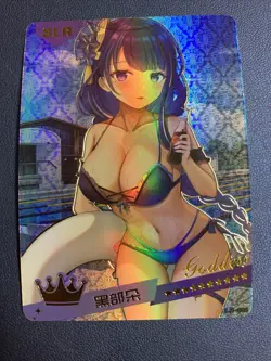 Raiden Genshin Impact Holo SLR 8 Swimsuit Goddess Waifu Card Girl Doujin Anime - Image 1