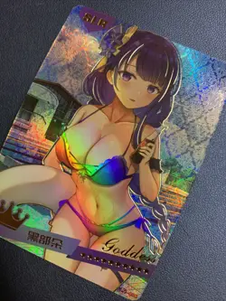 Raiden Genshin Impact Holo SLR 8 Swimsuit Goddess Waifu Card Girl Doujin Anime - Image 3