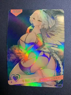 Albedo Overlord Hot Holo SSP 19 Swimsuit Goddess Waifu Card Girl Doujin Anime - Image 1