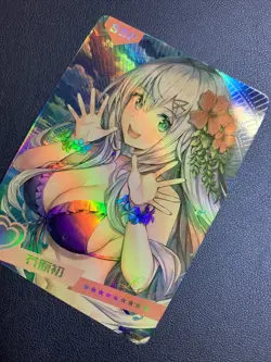 Emilia Re:Zero Cute Holo SSP 30 Swimsuit Goddess Waifu Card Girl Doujin Anime - Image 3
