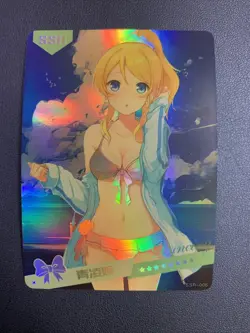 Eli Ayase Love Live Hot Holo SSR 6 Swimsuit Goddess Waifu Card Girl Doujin Anime - Image 1