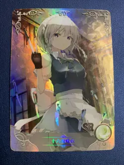 Sakuya Izayoi Touhou SR 32 Holo Doujin Goddess CCG TCG Anime Waifu Card Girl - Image 1
