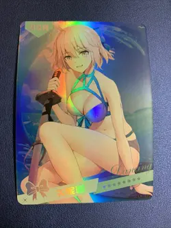 Okita Souji Fate FGO Foil SSR 23 Swimsuit Goddess Waifu Card Girl Doujin Anime - Image 1