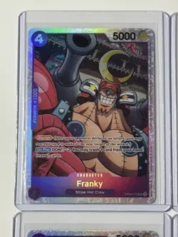 Franky OP09-072 Emperors Of The New World 4 Foil Card Play Set Lot One Piece - Image 2