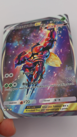 Buzzwole Pokemon Pocket 'CUSTOM' Card Full Art Non Holo FAN Made - Image 2