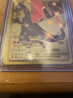 Charizard V Pokemon TCG Gold Foil Fan Art Card 79/73 HP220 - Image 3