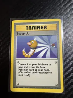 Pokemon TCG Scoop Up Trainer Base Set Unlimited Rare Card 78/102 MP - Image 1
