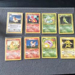 Old Pokemon Card Lot (8 Cards) Vintage Cards From Base Set - Image 1