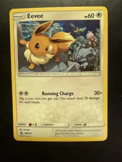 Eevee SM235 NM Black Star Promo Cosmos Holo Near Mint Foil Pokemon Card SM 235 - Image 1