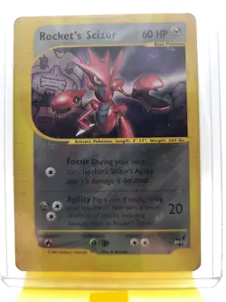 Rocket’s Scizor #4 Best of Game Promo 2002 Pokemon Card Damaged - Image 2