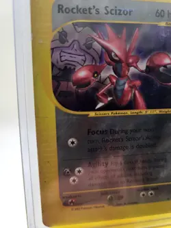 Rocket’s Scizor #4 Best of Game Promo 2002 Pokemon Card Damaged - Image 3