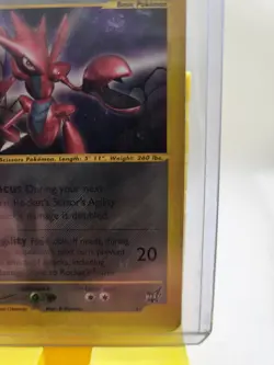 Rocket’s Scizor #4 Best of Game Promo 2002 Pokemon Card Damaged - Image 4