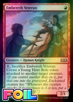 x1 Embereth Veteran WOE MTG 127 FOIL UNCOMMON M/NM 1x - Image 1