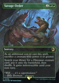 Savage Order MTG Jurassic Park BORDERLESS FOIL 6 - Image 1