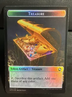 MTG Adventures in the Forgotten Realms 008 Vecna 015 Treasure TOKEN Foil - Image 2