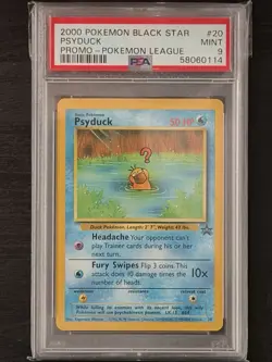Pokemon Black Star Psyduck Promo-Pokemon League 2000 PSA 9 Mint - Image 1