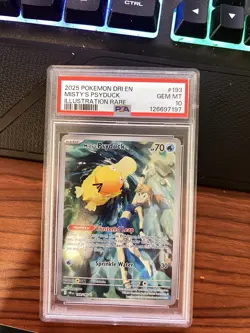 Pokemon TCG Misty's Psyduck Scarlet & Violet 193/182 PSA 10 Gem Mint - Image 1