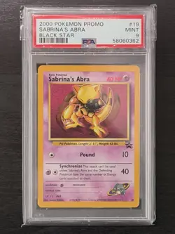 Pokemon 2000 Promo Black Star #19 Sabrina's Abra Mint PSA 9 - Image 1