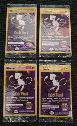 Pokemon Catch Mew Black Star Promo Movie WB Set Pikachu Mewtwo Dragonite Sealed - Image 1