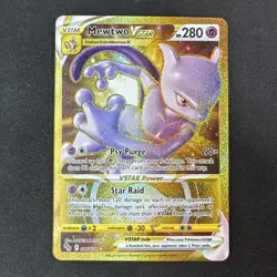 Mewtwo VSTAR 086/078 Secret Gold Pokemon GO Holo - Image 1