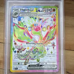 Pokemon Flygon ex Ultra Rare Holo Sv08 Surging Sparks 222/191 PSA 9 - Image 3