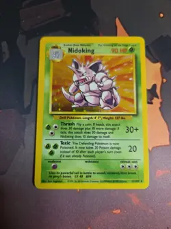 Pokemon TCG Nidoking Base Set 11/102 Holo 1999-2000 Wizards Base Set MP - Image 1