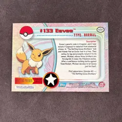 2000 - Topps - Pokemon TV Animation Edition Series 3 Rare Non Holo #133 Eevee - Image 2