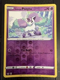 Pokemon - Swsh01: Base Set - Galarian Ponyta 081/202 - Reverse Holo LP/NM - Image 1