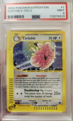 Pokemon Clefable Expedition Holo Rare #7 PSA 9 Mint - Image 1