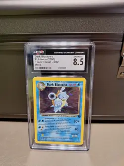 2000 Pokemon Team Rocket Unlimited Dark Blastoise Holo Rare 3/82 CGC 8.5 - Image 1