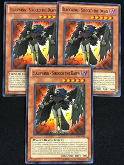 YUGIOH BLACK WING SIROCCO THE DAWN TU07-EN018 COMMON X3 (NM) - Image 1