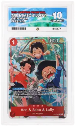 Ace & Sabo & Luffy (Alternate Art) OP13-007 Carrying On His Will EN ACE 10 - Image 1