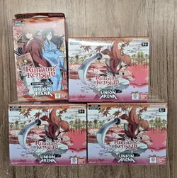 x3 Union Arena UE11BT Rurouni Kenshin Booster Boxes (ENG) NEW SEALED + Starter - Image 1