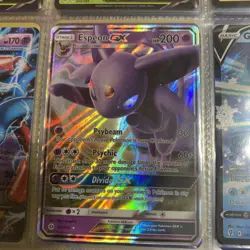 Pokemon Espeon GX TCG Sun & Moon Base Set Holo Ultra Rare Card 61/149 NM - Image 1