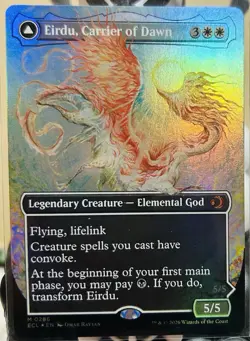 MTG Lorwyn Eclipsed Eirdu, Carrier of Dawn (Borderless) Foil Mythic 0286 - Image 1