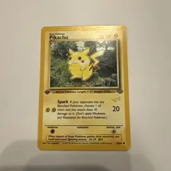 Pokemon Pikachu Jungle 1st Edition Card 60/64 Wizards W Gold Stamp - Image 1