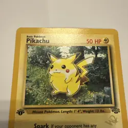 Pokemon Pikachu Jungle 1st Edition Card 60/64 Wizards W Gold Stamp - Image 3